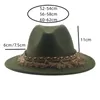 Cowboyhüte Hut Fedora Hut Gefilzter Mann Hut Hüte für Frauen Western Cowboy Panama Vintage Casual Luxus Männer Hut Sombrero Hombre 240228
