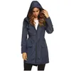 Vêtements de pluie Femmes Vestes longues Coupe-vent Sports de plein air Dames Manteau de pluie Porter Automne Rapidement sec Sport Sweats à capuche Zipper Wind-Jacket Drop Dhxzw