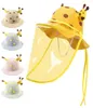 Anti Droplets Baby Hat Summer With Face Shield Mask Anti Children Bucket Hat Kids Boys Girls Cartoon Sunhat Cute Baby Hats189z3731267