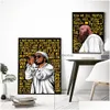 Målningar Rappare J Cole Anderson Paak Musik Singer Art Prints Canvas målar mode Hip Hop Star Poster Bedroom Living Wall Home Dh50s