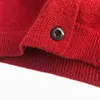 Bebê ano vermelho roupas de inverno menina meninos lã tricô suéteres criança crianças outono macio engrossar sólido cardigan outfit 240301