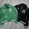 Black Green 2024FW Cardigan Men Women Embroidery Jackets Coats