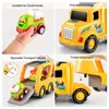 Casting Transport Truck Engineering Mikser Transport Trankution Zestaw zabawek dla dzieci lalki edukacyjne prezent świąteczny 240223