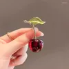 Brooches 2024 Resin Sweet Cherry Brooch For Women Jewelry Nice Gifts