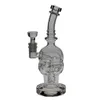 SAML Bicchiere alto da 8,8 pollici SOL EGG FAB Bong Narghilè Seed Of Life Dab Rig Recycler Tubo dell'acqua Dimensioni giunto femmina 14,4 mm PG3001 (FC-EGG V2)