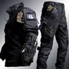 Chándales para hombres traje de rana táctica ropa ropa de paintball militar 2 piezas colocados camisetas de asalto de swat uniforme uniforme