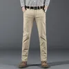 6 kolorów Casual Pants Mężczyźni jesień biznesowy elastyczne spusty mążce męskie marka szare białe khaki 240305