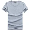 Ternos masculinos a2264 estilo casual liso cor sólida camisetas algodão azul marinho regular ajuste verão topos camisetas roupas masculinas