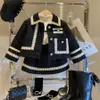 Meisje 2 Delige Tweed Set Winter Pak Kleding Sets voor 1-10Years Kinderen Katoenen Gewatteerde Jas Jas Rok Kinderen Klassieke outfits 240229