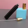 10 ml weiße schwarze Glassprühflasche Probenglasfläschchen Tragbarer Mini-Parfümzerstäuber Gold Silber schwarze Kappe