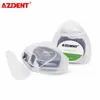 Azdent 10 rolos de fio dental embutido carretel cera hortelã sabor 50mroll 750d carvão de bambu fio preto com caixa 240309