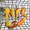 Keychains Simulation Fried Chicken Keychain Imitation Nugget Dog Pendant Food Toy Model Pography Prop Personalized