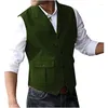 Mäns västar som säljer kostym Vest Boutique Wool Tweed Slim Fit Autumn Cotton Male Gentleman Business Waistcoat för bröllopsbrudmena