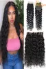 Brazilian Water Wave Human Hair Bundles with Lace Closure Unprocessed 4X4 Lace Closure With Water Wave Human Hair Extensions1745460