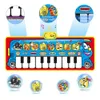 Cartoon Musical Mat Keyboard Piano Play Mat Instruments Sounds Intelligence Developing Musical Toys Montessori Toys Kids Gift 240226