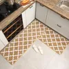 Alfombras 2024 estilo nórdico cocina larga alfombra de piso hogar absorbente absorbente de aceite antideslizante dormitorio baño alfombra
