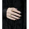 Cluster Rings S'Steel Authentic 925 Silver Personlig justerbar för kvinnors koreanska lyxmärke Par Trender 2024 Fashion Jewelry