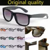 Fashion de qualité supérieure 55 mm Justin R4165 Lunettes de soleil polarisées Men de soleil Femmes Sunglasses Nylon Salles Sun avec accessoires Boîte d'origine