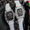 Superclone Luxury Mens Mechanics Watch Richa Milles Fashion Trend RM055 Helautomatisk mekanisk R Watch Hollow Tourbillon Snow 275S