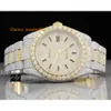 Moissanite besatt y iced out Watch Bust Down Two Tone Hip Hop Diamond Watch for Men and Women20rg