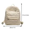 Sacs d'école Femmes Adolescents Sac à Dos Grande capacité Diamant Treillis Sacs à Dos Couleur Unie Mode Sac à Dos Doux pour Voyage Travail Vacances