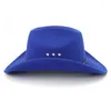 Berets Men's Cowboy Hat Caps för män Cowgirl Country Golf Accessories Jazz Panama Luxury Fedora Elegant Women's