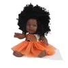 Babydoll da 12 pollici con vestiti giocattolo come regalo per bambini con capelli ricci neri africani 240306