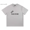 Mens Womens Fashion Designer t Shirt Hip Hop Tshirt High Street Brand Ess Eighth Season Flocking Letter Short Sleeve 5ahm