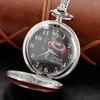 جيب الساعات Silver Cartoon Shield Logo Arivic Digital Quartz Watch Necklace Pendant Clock FOB سلسلة الرجال CF1032