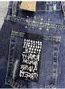 Ksubi damesjeans Designer hoge taille rechte ton buitensplit ontwerp donkerblauwe denim broek vrouw