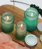 80g 120g 200g green large mouth glass empty jar for scented candle DIY handmade candle5780165