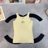 women tank tops designer vest fashion letter embroidery graphic knitwear round neck casual sleeveless shirt womens knit vests top