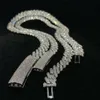 925 Sterling Silver Cupan Necklace VVS Moissanite Diamond 10mm 12mm 14mm chain chain out out hip hop Jewelry