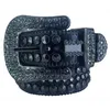 Designer Men Women BB Simon Rhinestone Belt med Big Leather Buckle Shiny Bling Rhinestones bälten Midjeband247j