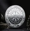Nordic Viking Coin Guidepost Compass Commorative Monety Talizman pamiątka wystrój domu rzemieślniczy ornament