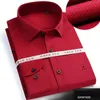 남자 셔츠 남성 드레스 셔츠 남성 캐주얼 긴 소매 사업 공식 Camisa Social Masculina 240305