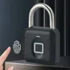 Inteligente biométrico impressão digital fechadura da porta keyless desbloqueio rápido anti roubo cadeado ip67 à prova dip67 água casa viagem segurança senha bloqueio 240301