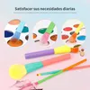 DOColor Färgglada sminkborstar Set Cosmetic Foundation Powder Blush Eyeshadow Face Kabuki Blending Make Up Brushes Beauty Tool 240301