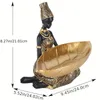 African Women Resin Statuehome Decor National Woman Decoration Home Living Room Tabletop Craft Tray Decoration 240304