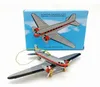 1pc Vintage Retro Airplane Collection Tin Toys Classic Clockwork Wind Up Christmas Ornament Toys for Adult Kids Collectible Gift 29590271