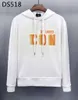 Printemps Hiver Dsquared2 Sweat à capuche pour hommes 2024 Nouveaux hommes Designer Sportswear Italie Mode Sweat à capuche pour homme Chemises de sport d'été Mâle doux et confortable 100% coton Tops