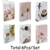 装飾的なオブジェクトの置物6pcsset fake books set callerse cover cover cover dorerative book for room modern pashion riving room decorationコーヒーテーブル飾りt2403