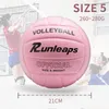 Pelota de voleibol rosa Tamaño oficial 5 Voleibol de interior para hombres Mujeres Jóvenes Juegos de playa al aire libre Gimnasio Entrenamiento Deportes Impermeable 240301