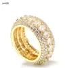 Jewelry designer Luxury Hiphop Real 10k Solid Gold Full Iced Out Moissanite Diamond Champion Men Rings For Woman MenHipHop