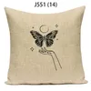 Cuscino Federa semplice con dita di sole e luna Squisita copertina morbida Regalo di moda premium Decorazioni per la casa creative