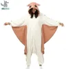 HKSNG Animal Adult Kigurumi Flying Squirrel Oneies Party Halloween myszy piżama cosplay Cosplay Costume Costiums Sutwear Scossuit 240227