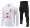 2023 2024 ACミランのトレーニングスーツイブラヒモビッチサッカーミラノサバテメント23/24 Maillot Men and Kidsde Foot Milans Football Tracksuit Survetementユニフォーム