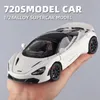 McLaren 720S 1 24 Super Sportcar Sound Light Miniatures Alloy Diecast Model Car Presents For Boyfriend Toys for Kid Gift Metal 240229