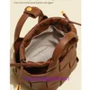 Top original Bottgss Ventss Cassette tote bags wholesale Woven handbag 2023 new bucket bag female niche design vegetable basket single With Real Logo