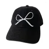 Berretti da baseball con ricamo Bowtie Cappello da baseball Donne alla moda Viaggio primaverile